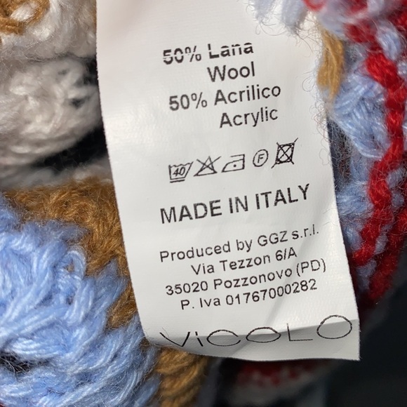 Vicolo Handcrafted Bohemian Crochet Knitwear Knitted Fringe Cape Poncho - Picture 10 of 10